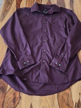 Kenneth Cole Awearness, Non Iron, Slim Fit, Cotton Button Up Shirt Sz Large